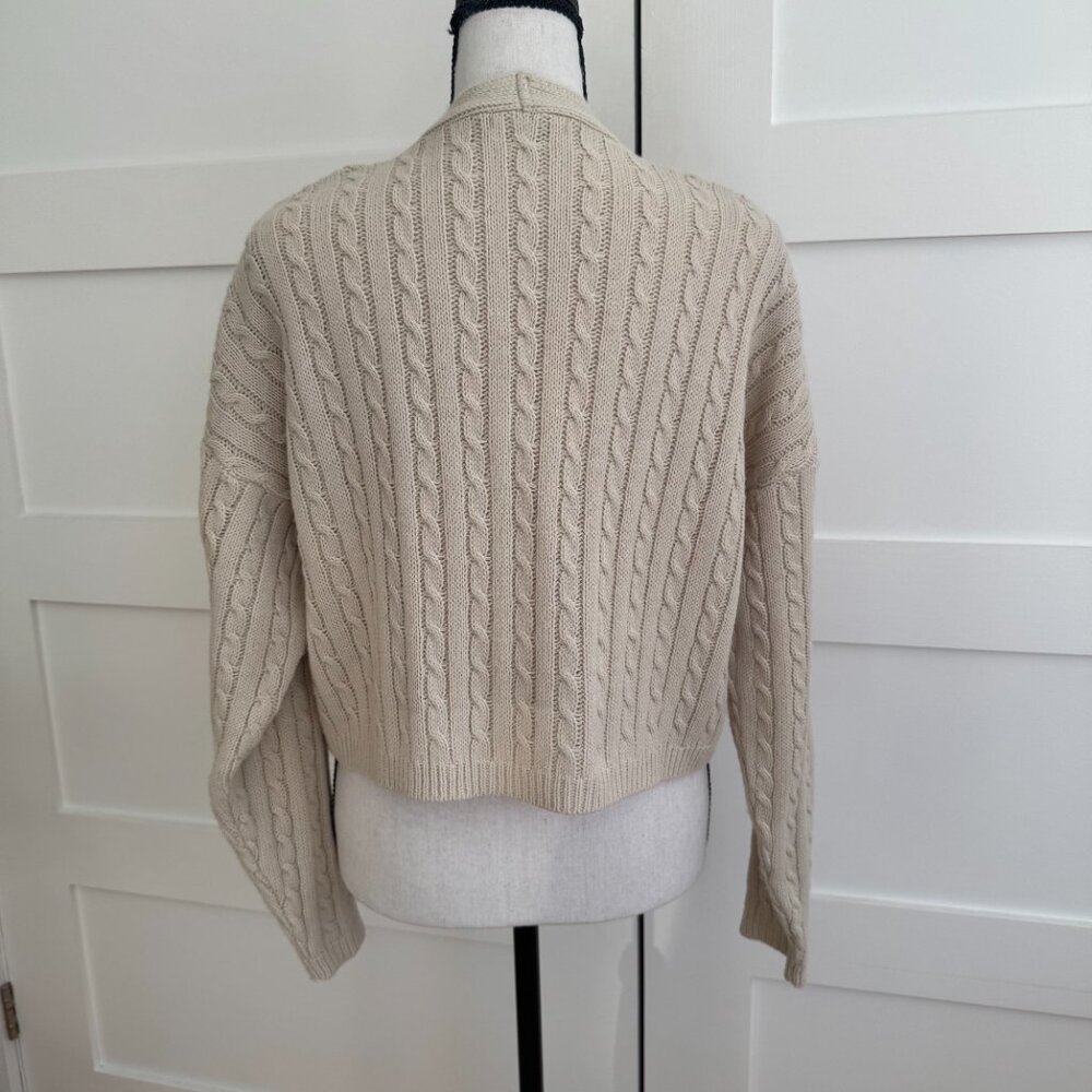 Nasty Gal cozy cable knit cropped cardigan - size S - Picture 5 of 7